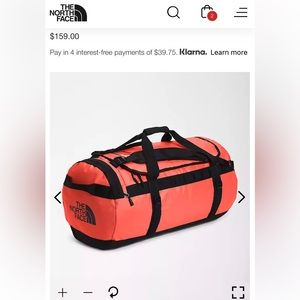 The North face Base Camp Duffel—L retro orange